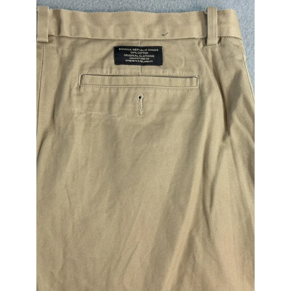 Banana Republic Jackson Pants Mens 34x30 Beige Regular Fit Chino Straight Casual